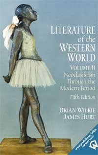 Dust jacket for "Literature of the Western World Volume II" (via Prentice Hall)